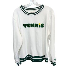 Ellsworth + Ivey Tennis Varsity Pullover Sweatshirt Crewneck Preppy Size Medium